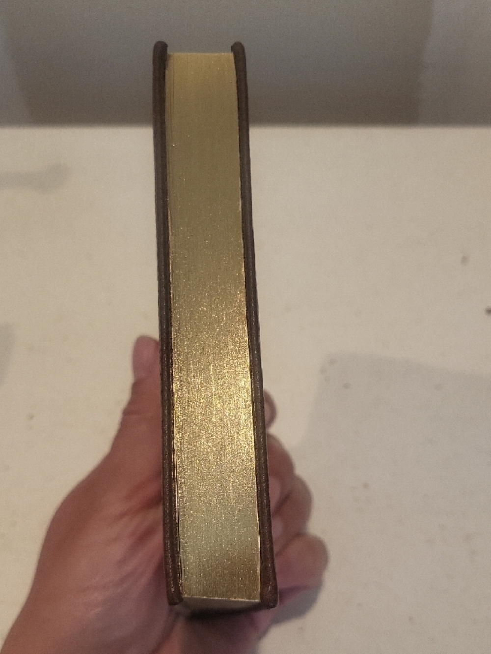 Burberry Brown Leather Notebook Journal Gold Edge Pages Italy Unused - Picture 3 of 7